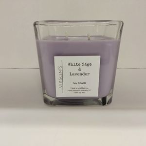 🌈 WHITE SAGE & LAVENDER SOY CANDLE